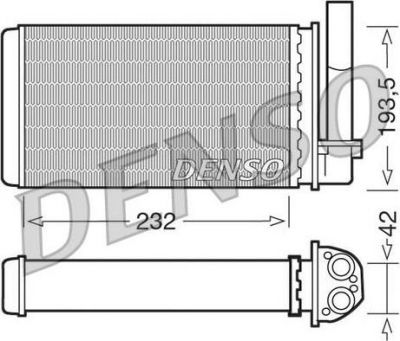 Denso DRR21003 теплообменник, отопление салона на PEUGEOT 205 II (20A/C)