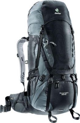 Рюкзак Deuter 2016-17 Aircontact 55 + 10 black-titan (б/р)