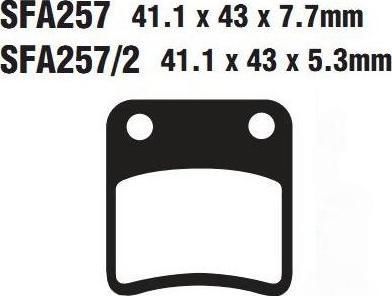 EBC SFA 257 (2) Тормозные колодки
