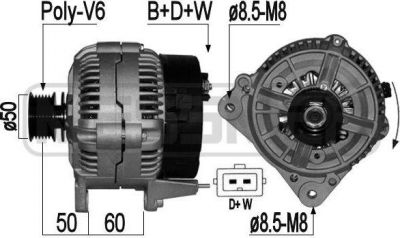 Era 209062 генератор на VW PASSAT Variant (3A5, 35I)