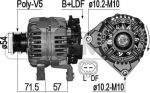Era 209081 генератор на OPEL ASTRA H универсал (L35)