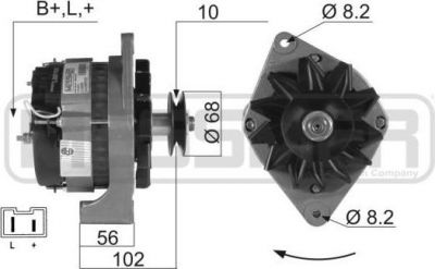 Era 210009 генератор на RENAULT SUPER 5 (B/C40_)