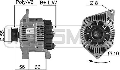 Era 210049 генератор на RENAULT MEGANE I (BA0/1_)