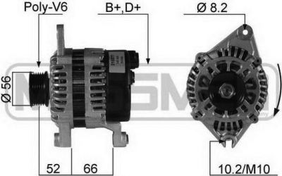 Era 210077 генератор на PEUGEOT 306 (7B, N3, N5)
