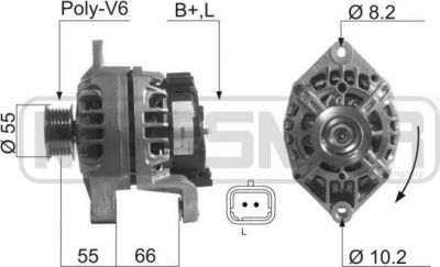 Era 210223 генератор на RENAULT CLIO II (BB0/1/2_, CB0/1/2_)