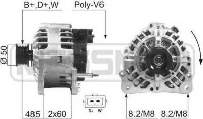 ERA 210224_генератор Ford Galaxy/Seat Alhambra/Arosa/Ibiza/Inca/Toledo/Skoda Felicia/VW Caddy/Corrado (210224)