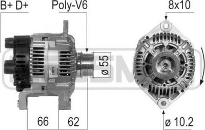 Era 210271 генератор на FIAT DUCATO фургон (230L)