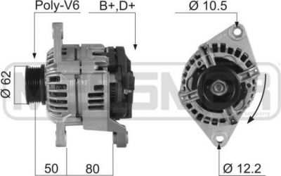 Era 210355 генератор на FIAT PUNTO (176)