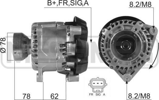 Era 210366 генератор на FORD FOCUS (DAW, DBW)