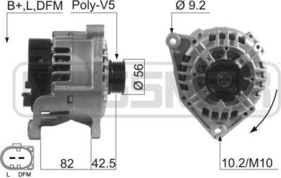 Era 210535 генератор на SKODA SUPERB (3U4)