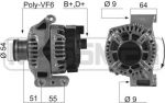 Era 210547 генератор на OPEL CORSA C фургон (F08, W5L)
