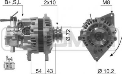 Era 210595 генератор на MITSUBISHI L 400 фургон (PD_W, PC_W, PB_V, PA_W, PA_V)