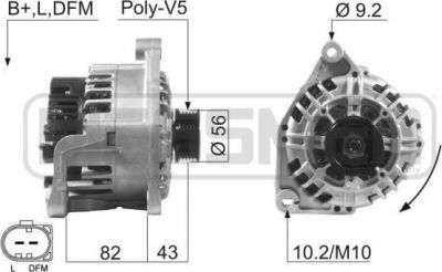 ERA Генератор Audi A4/A6/Skoda SuperB/VW Passat (06B903016C, 210601)