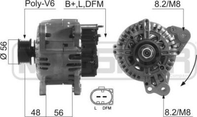 Era 210603 генератор на VW GOLF IV (1J1)