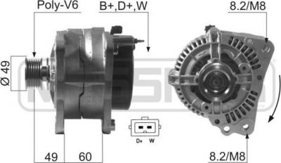 Era 210621 генератор на VW PASSAT Variant (3A5, 35I)