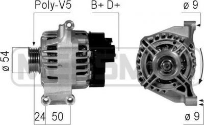 Era 210755 генератор на FIAT PUNTO (188)