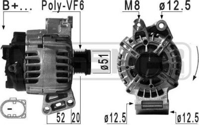 Era 210964 генератор на FORD GRAND C-MAX (DXA/CB7, DXA/CEU)