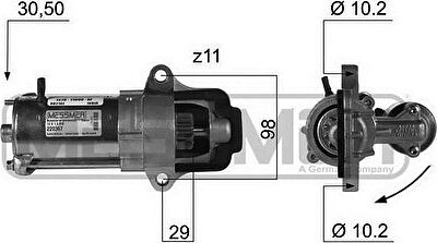 ERA Стартер 12V 1.5KW Ford Mondeo lll 00- 1.8-2.0 16V,1.8SCi (220367)