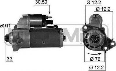 Era 220388 стартер на VW GOLF IV (1J1)