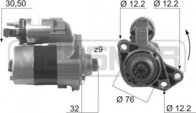 Era 220427 стартер на SKODA OCTAVIA Combi (1U5)