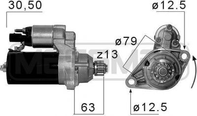 Era 220674 стартер на AUDI A1 (8X1, 8XK, 8XF)