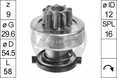 Era 225701 привод с механизмом свободного хода, стартер на PEUGEOT BOXER автобус (230P)