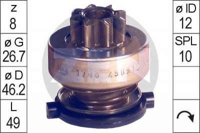 Era 225735 привод с механизмом свободного хода, стартер на NISSAN PRIMERA Traveller (WP11)