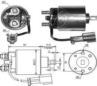 Era 227106 тяговое реле, стартер на NISSAN 100 NX (B13)