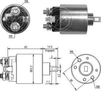 Era 227256 тяговое реле, стартер на RENAULT SUPER 5 (B/C40_)