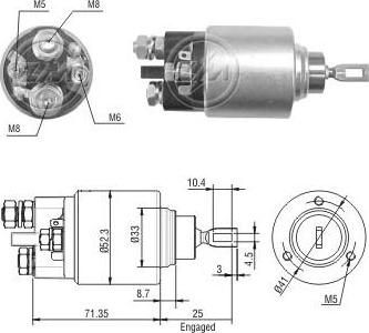 Era 227271 тяговое реле, стартер на Z3 (E36)