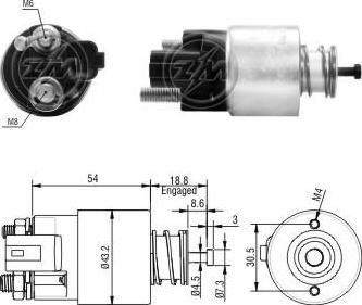 Era 227279 тяговое реле, стартер на HYUNDAI ix20 (JC)