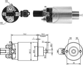 Era 227346 тяговое реле, стартер на NISSAN PATHFINDER II (R50)