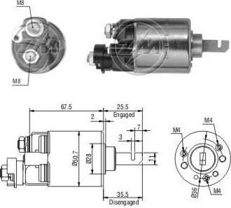 Era 227538 тяговое реле, стартер на HONDA ACCORD IV (CB)