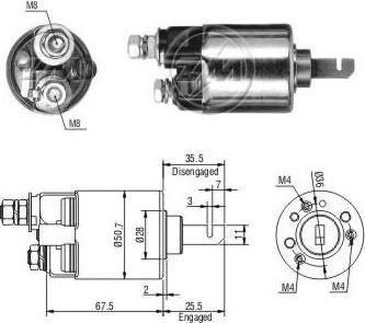 Era 227544 тяговое реле, стартер на HONDA ACCORD IV (CB)