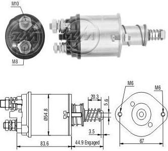 Era 227556 тяговое реле, стартер на FORD TRANSIT c бортовой платформой/ходовая часть (V_ _)