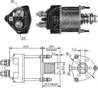 Era 227603 тяговое реле, стартер на LADA ZHIGULI