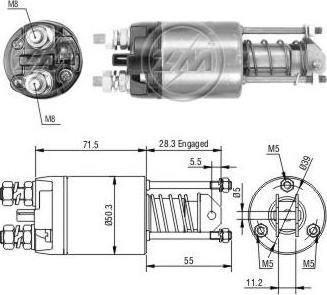 Era 227605 тяговое реле, стартер на FIAT TIPO (160)