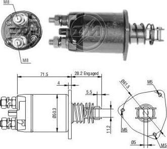 Era 227606 тяговое реле, стартер на FIAT 900 T/E Pulmino (200_)