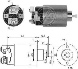 Era 227673 тяговое реле, стартер на HYUNDAI SONATA II (Y-2)