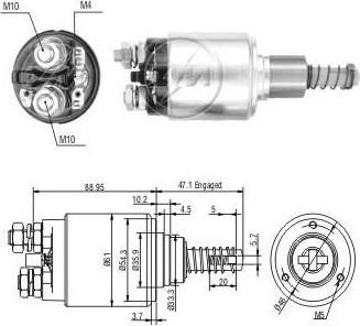 Era 227717 тяговое реле, стартер на DAF F 2500