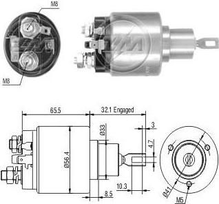 Era 227757 тяговое реле, стартер на AUDI 80 (89, 89Q, 8A, B3)