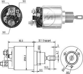 Era 227765 тяговое реле, стартер на MERCEDES-BENZ S-CLASS (W126)