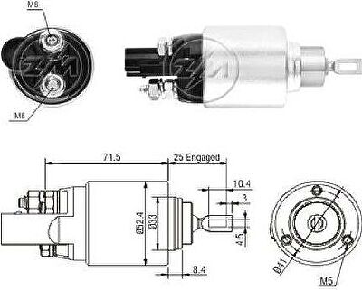 Era 227812 тяговое реле, стартер на VW PASSAT Variant (3C5)