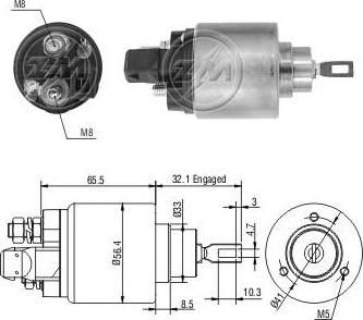 Era 227869 тяговое реле, стартер на VW POLO CLASSIC (6KV2)
