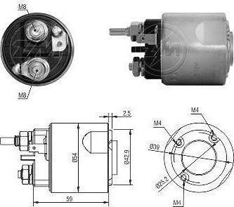 Era 227914 тяговое реле, стартер на NISSAN KUBISTAR фургон (X80)