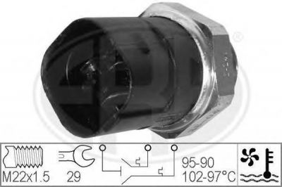 ERA Датчик вкл.вентилятора AUDI, A-3,VW,SEAT 1,0-2,8 [3-х конт] (330280)