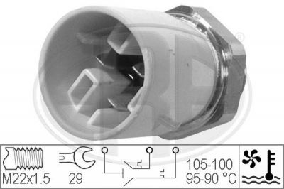 ERA Датчик вкл.вентилятора Opel Astra/Kadett/Omega 2,03,0L Diesel 88-98 (2pin) 95C (13 41 026, 330300)