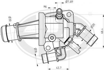 Era 350002 термостат, охлаждающая жидкость на FIAT PUNTO (188)