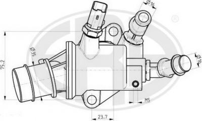 Era 350004 термостат, охлаждающая жидкость на OPEL ASTRA H GTC (L08)