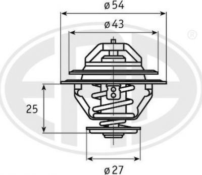 Era 350008 термостат, охлаждающая жидкость на FIAT CROMA (154)